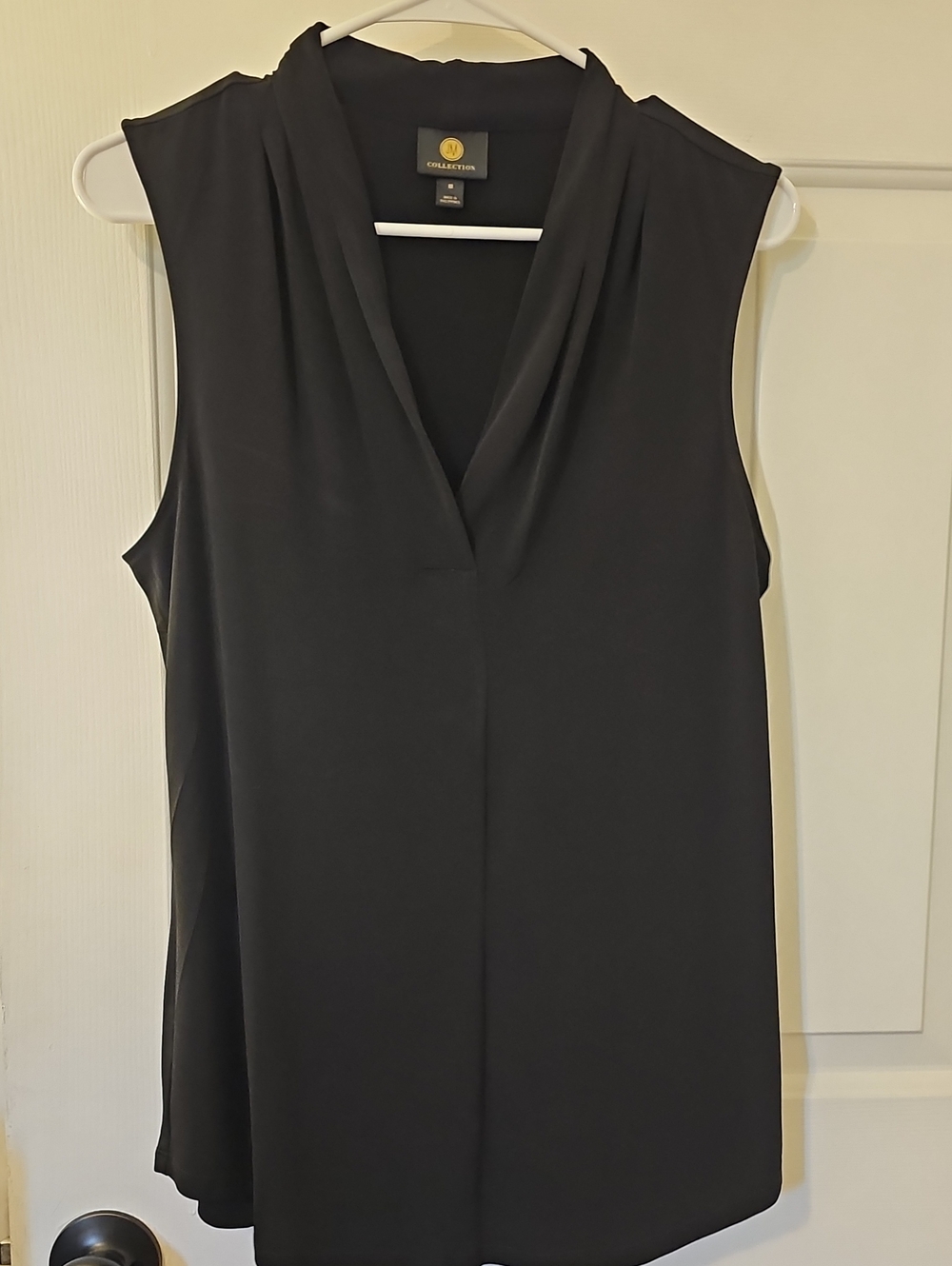 JM Collection Black Sleeveless Top